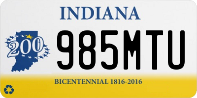 IN license plate 985MTU