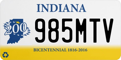 IN license plate 985MTV