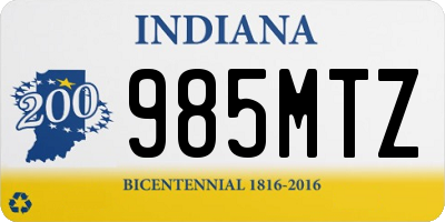 IN license plate 985MTZ