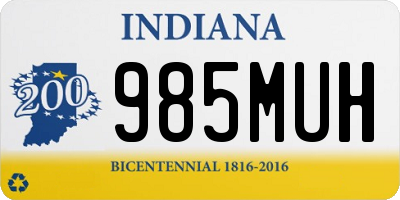 IN license plate 985MUH