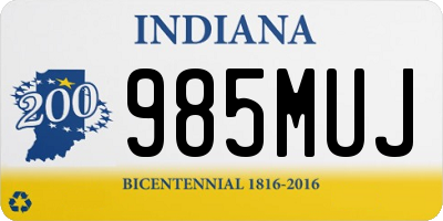 IN license plate 985MUJ