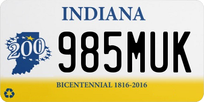 IN license plate 985MUK