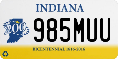 IN license plate 985MUU