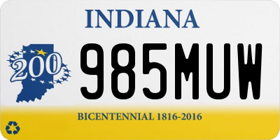 IN license plate 985MUW