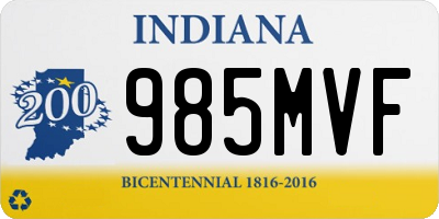 IN license plate 985MVF