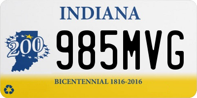 IN license plate 985MVG