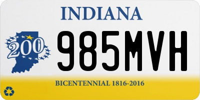 IN license plate 985MVH