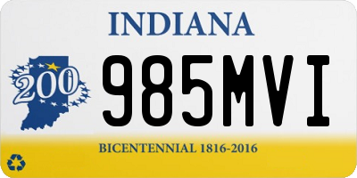 IN license plate 985MVI