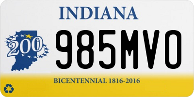 IN license plate 985MVO