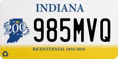 IN license plate 985MVQ