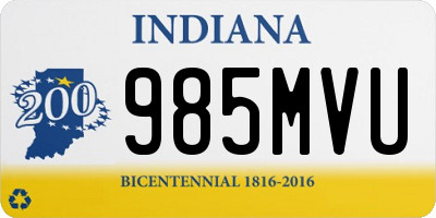 IN license plate 985MVU