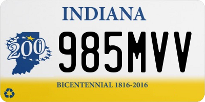 IN license plate 985MVV