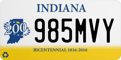 IN license plate 985MVY