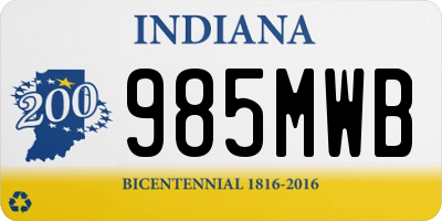 IN license plate 985MWB