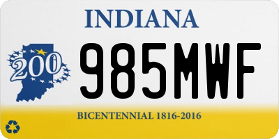 IN license plate 985MWF