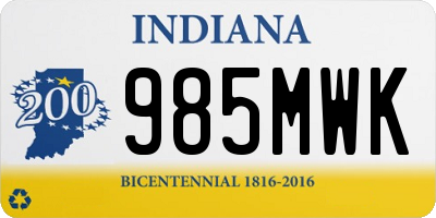 IN license plate 985MWK