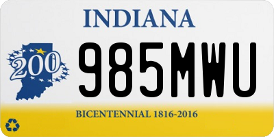 IN license plate 985MWU