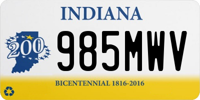 IN license plate 985MWV