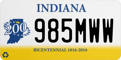 IN license plate 985MWW