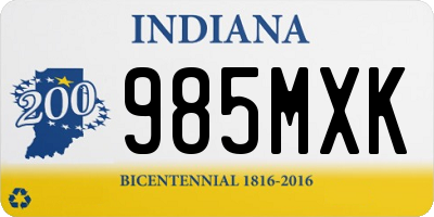 IN license plate 985MXK