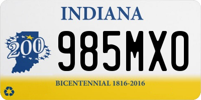 IN license plate 985MXO