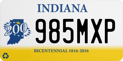 IN license plate 985MXP