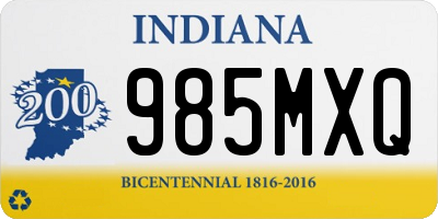 IN license plate 985MXQ