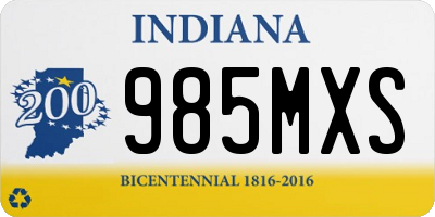IN license plate 985MXS
