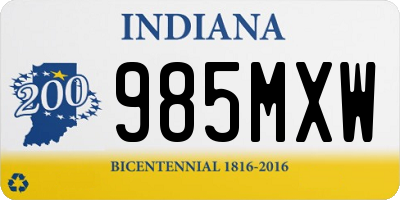 IN license plate 985MXW