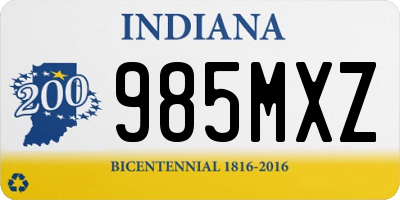 IN license plate 985MXZ