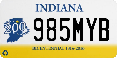 IN license plate 985MYB