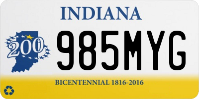 IN license plate 985MYG