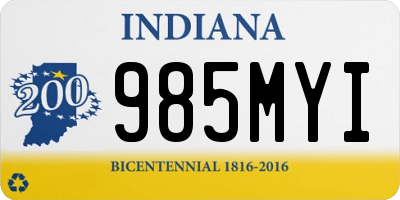 IN license plate 985MYI
