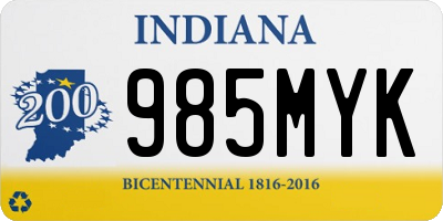 IN license plate 985MYK