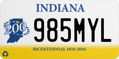 IN license plate 985MYL