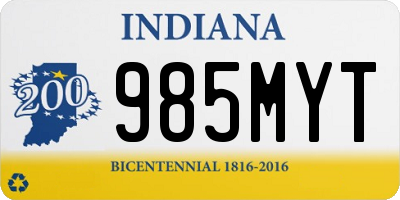 IN license plate 985MYT