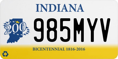 IN license plate 985MYV