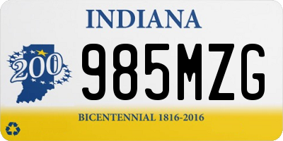IN license plate 985MZG
