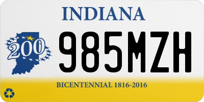 IN license plate 985MZH