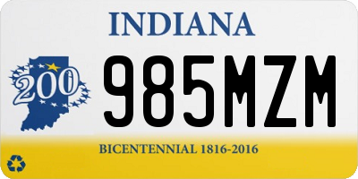 IN license plate 985MZM