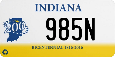 IN license plate 985N