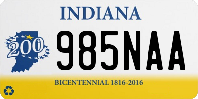 IN license plate 985NAA