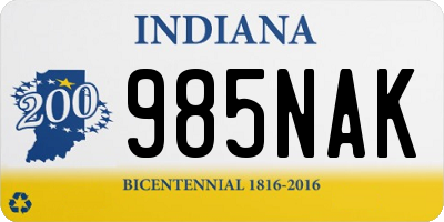 IN license plate 985NAK