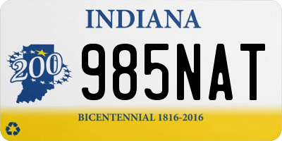 IN license plate 985NAT