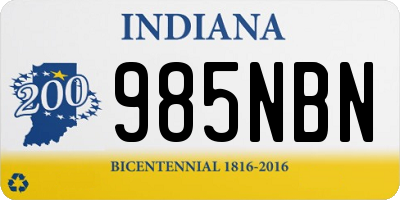 IN license plate 985NBN