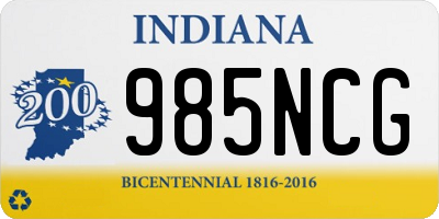 IN license plate 985NCG