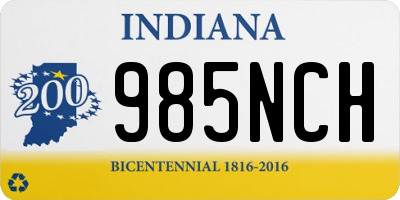 IN license plate 985NCH