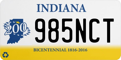 IN license plate 985NCT