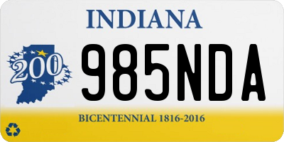 IN license plate 985NDA