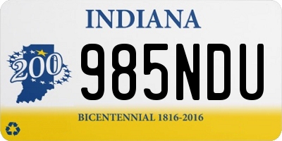 IN license plate 985NDU